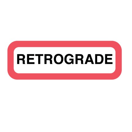 Position Labels - Retrograde 1/2 X 1-1/2 White W/Red & Black